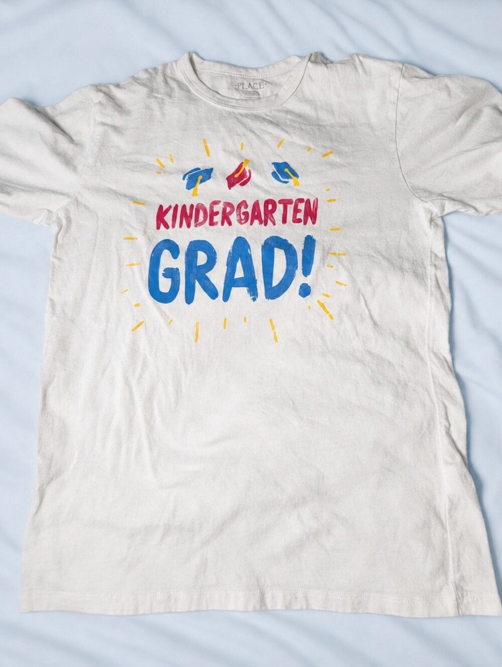 The Children's Place Kindergarten Grad! Kids White Graphic Tee
